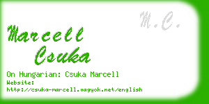 marcell csuka business card